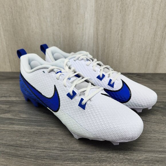Nike Vapor Edge Speed 360 2 Size 13 Mens White Hyper Royal Black Football Cleats - Picture 3 of 11